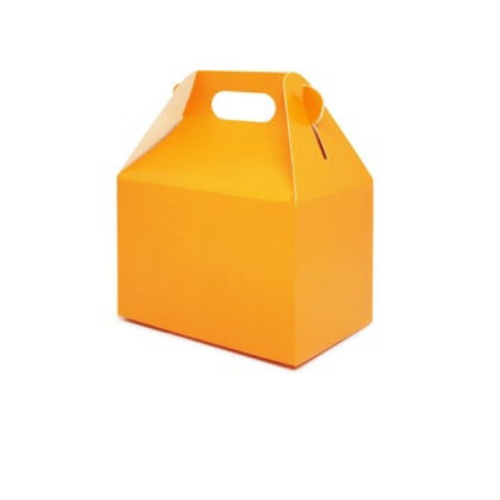 Deluxe Food Boxes- Made with Recycled Material -Orange or PolkaDot Col